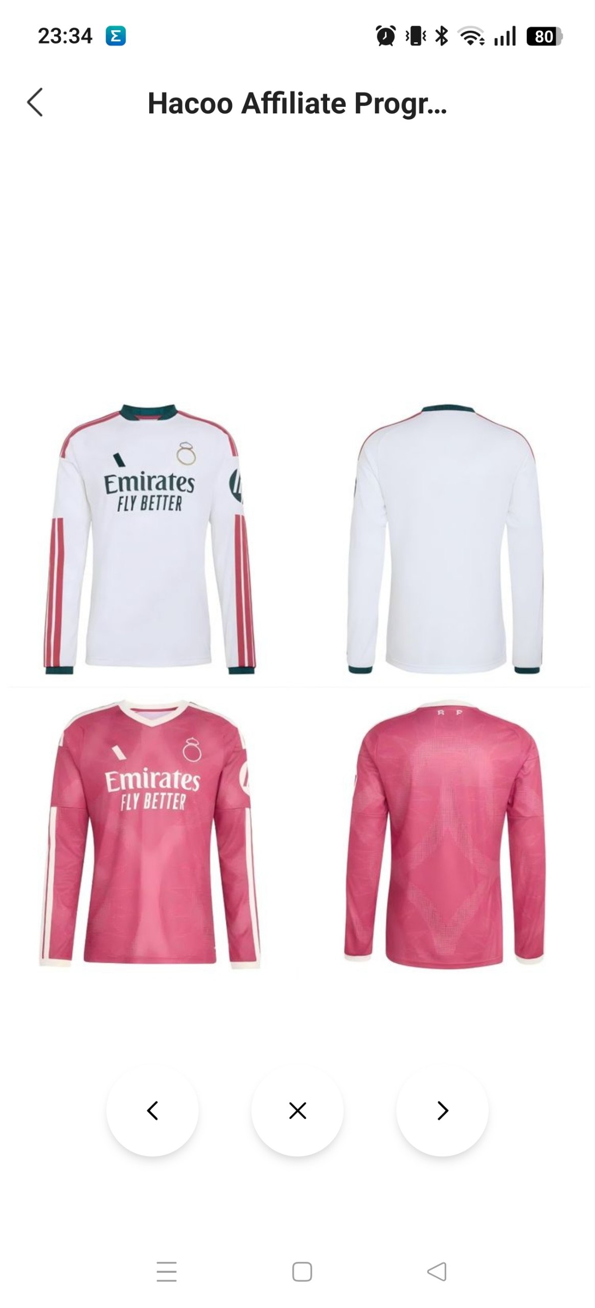 Camiseta manga larga Real Madrid ✨