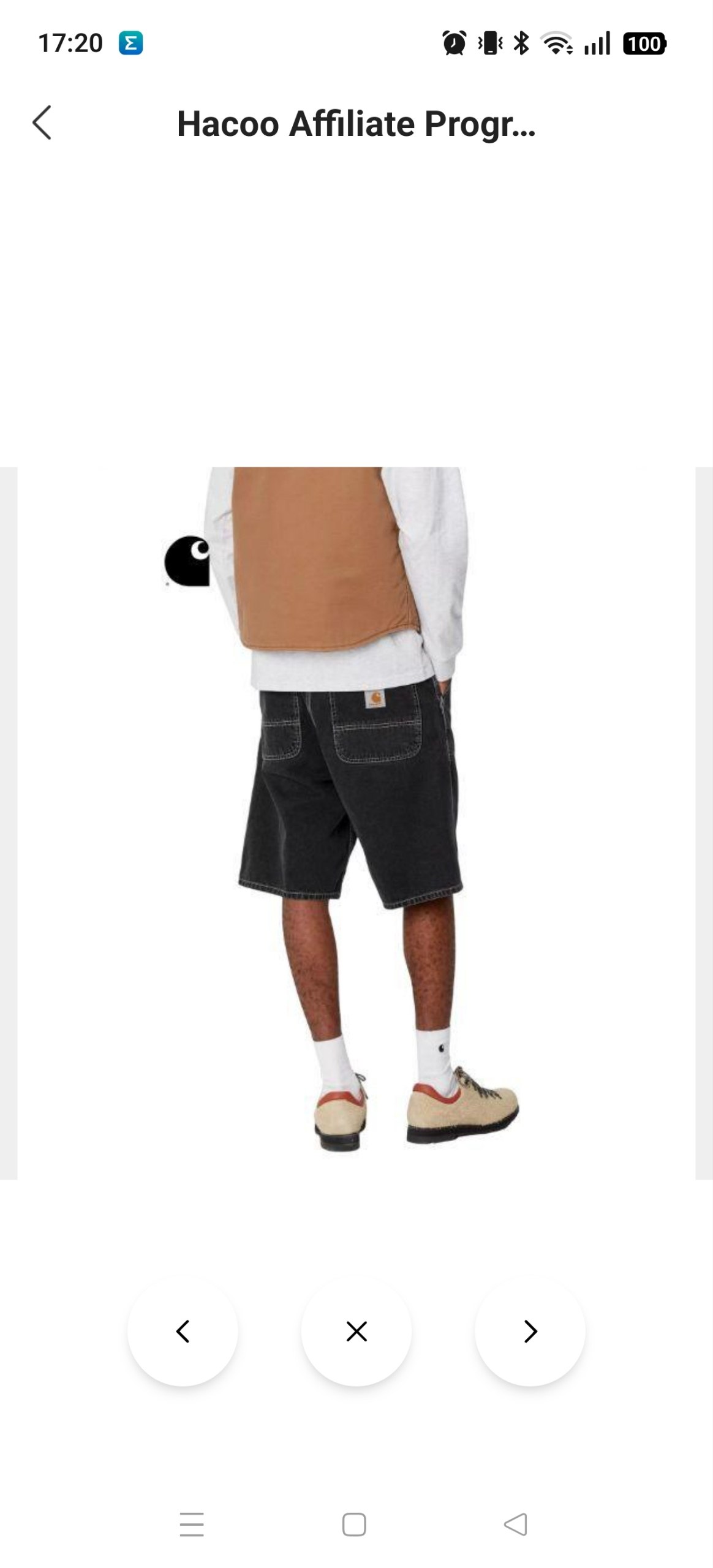 Bermuda Vaquera Carhartt ✨