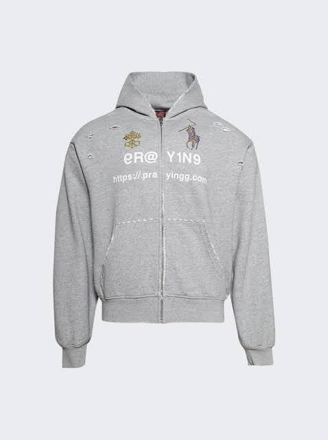 Sudadera Zip Symbolic Destroyed 🗝 ✨