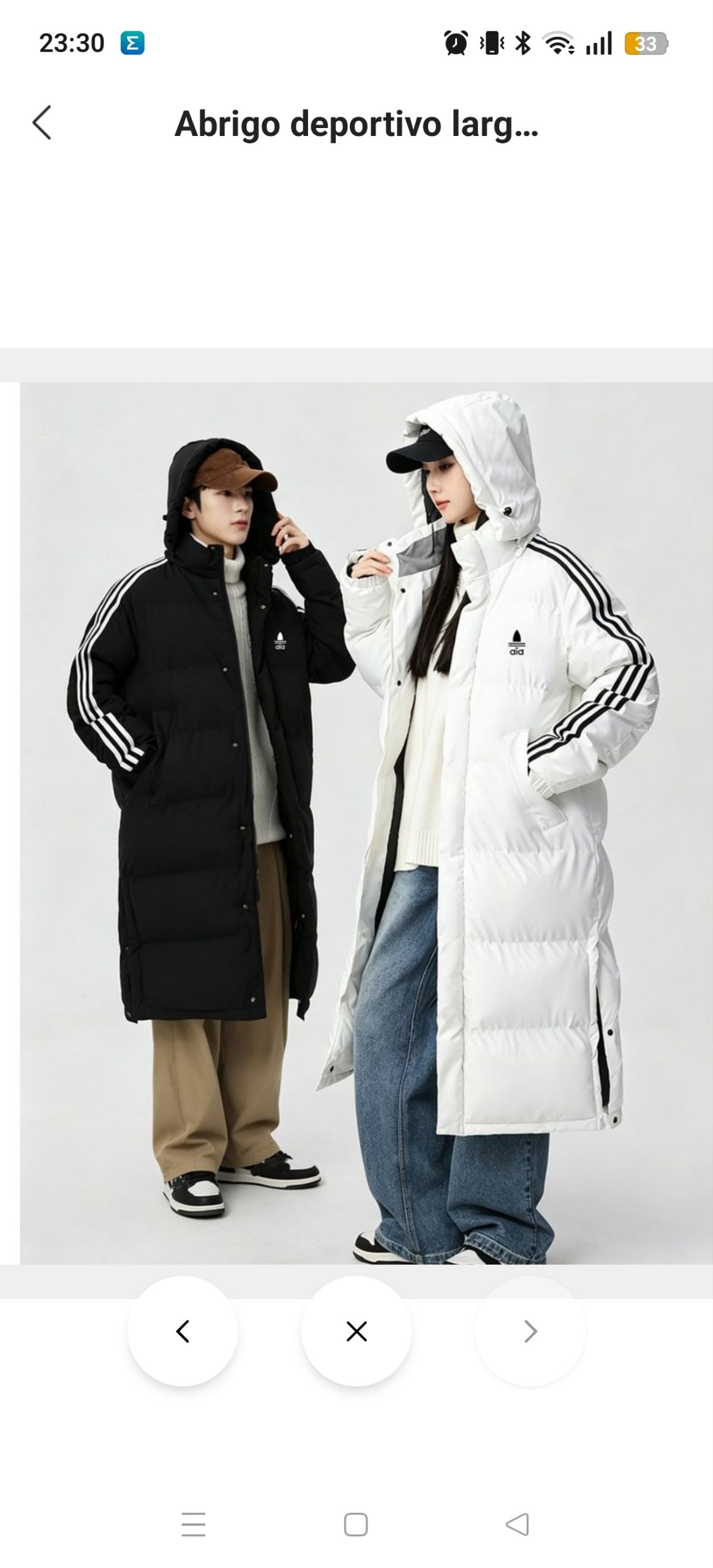 Abrigo largo Adidas ✨