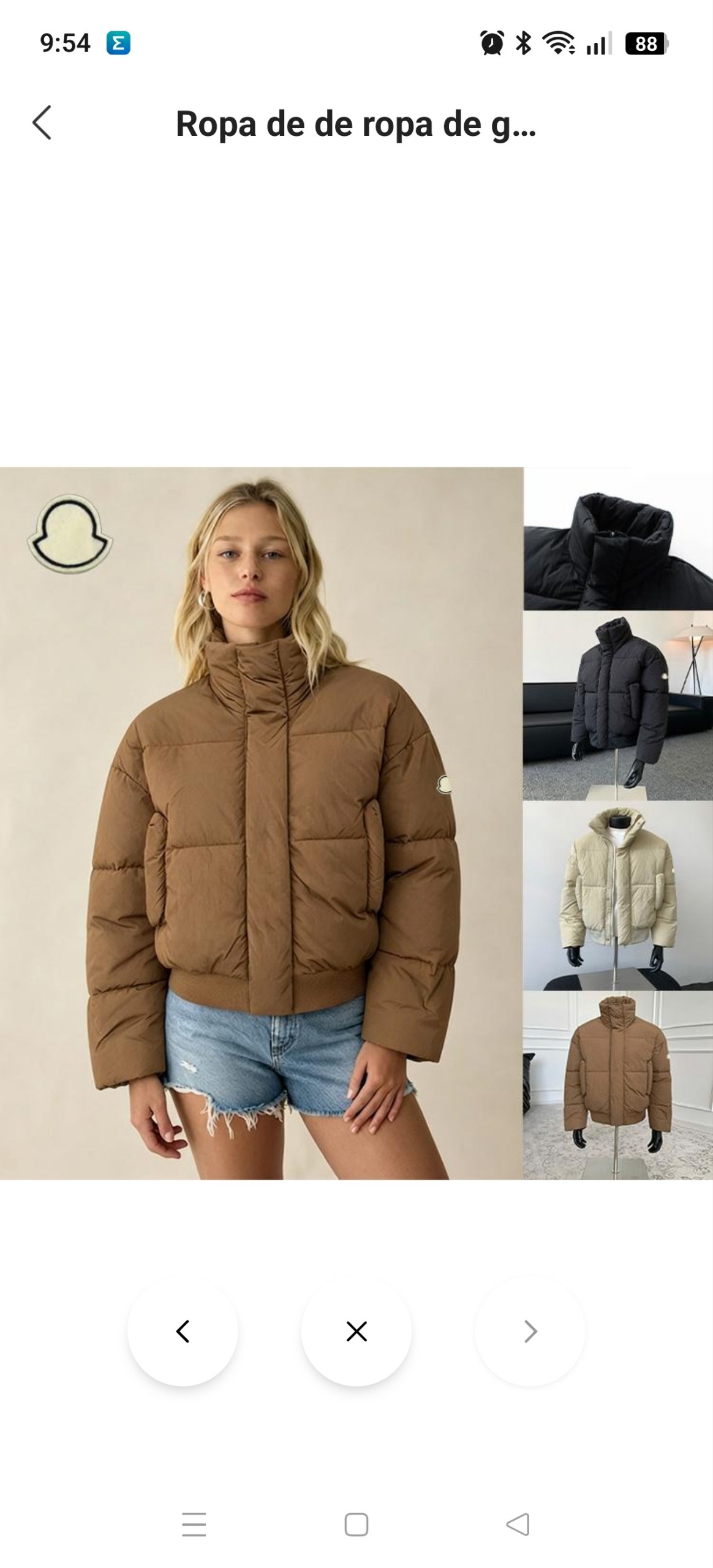 Abrigo corto Moncler 43.02€‼ ✨