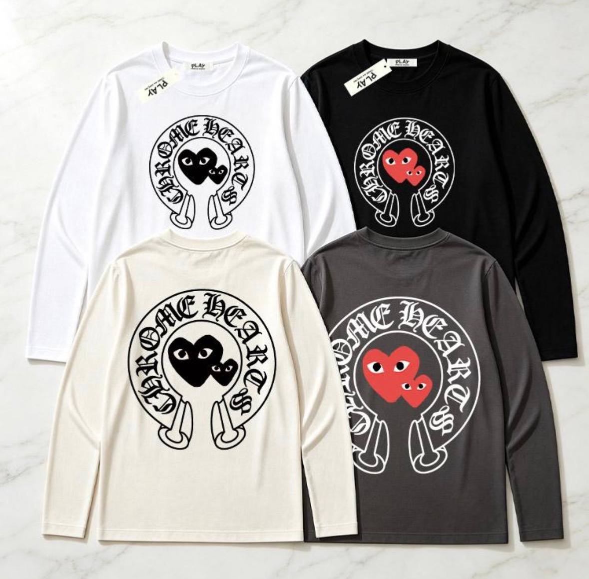 Camiseta larga Chrome Hearts x Comme des Garçons ✨