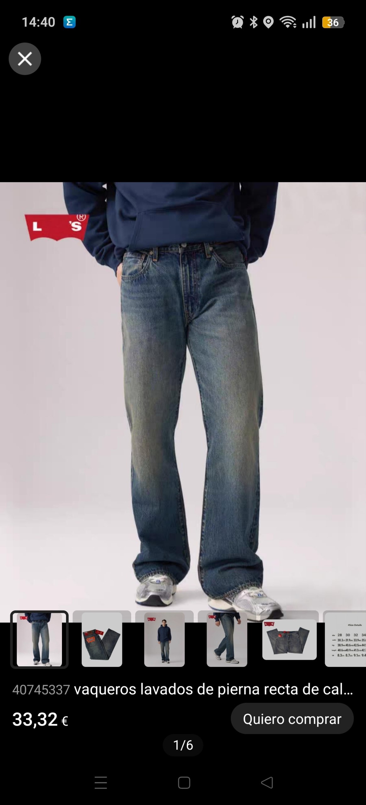 Pantalón vaquero Levis ✨