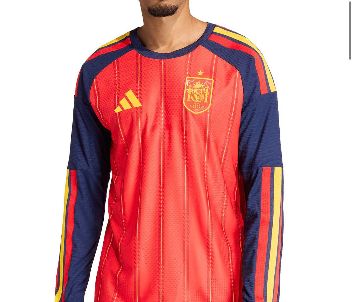 🤩 Camiseta España mundial 2026 (manga larga) con dos estrellas ⭐⭐ ✨