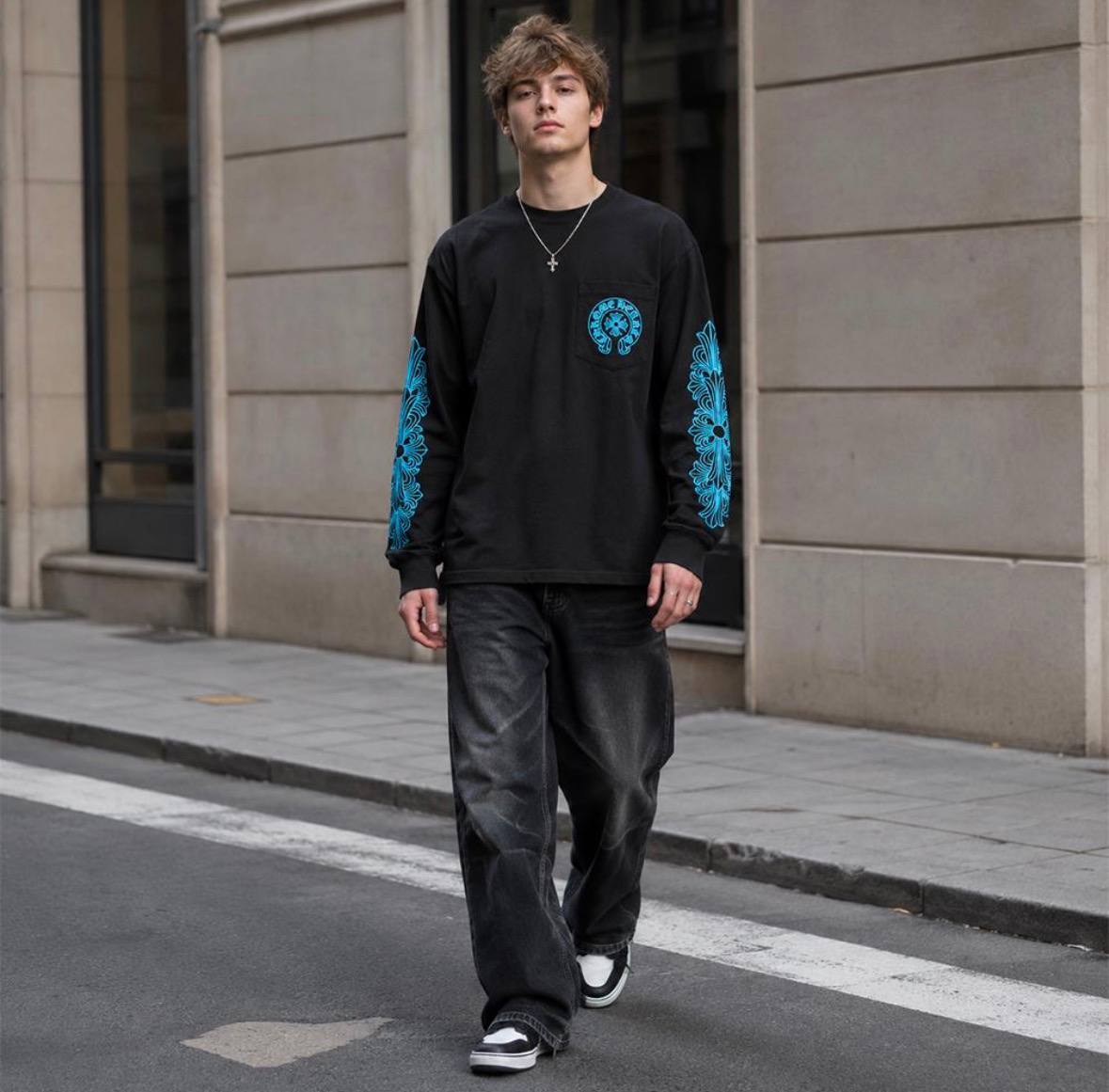 Tee larga Chrome Hearts ✨