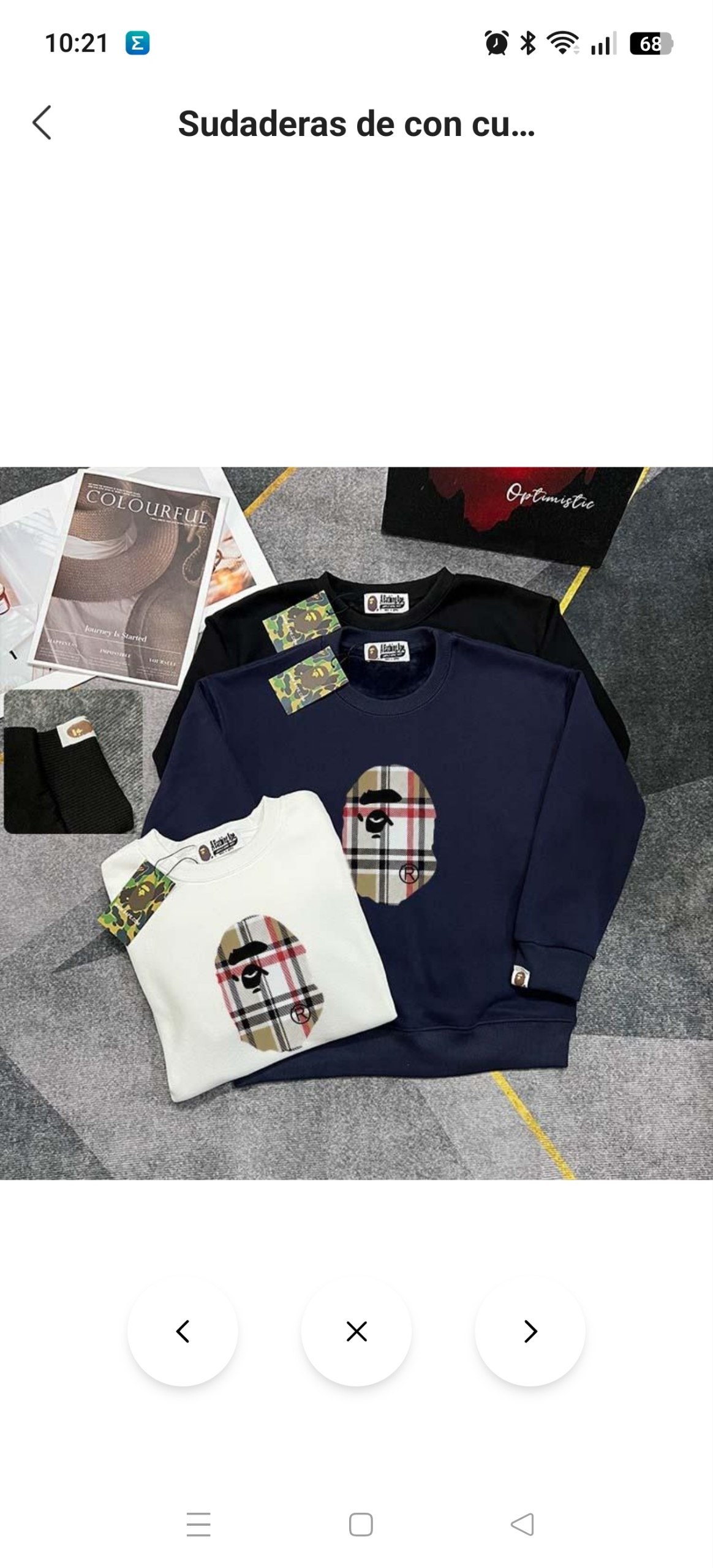 Sudadera Bape x Burberry 13.43€‼ ✨