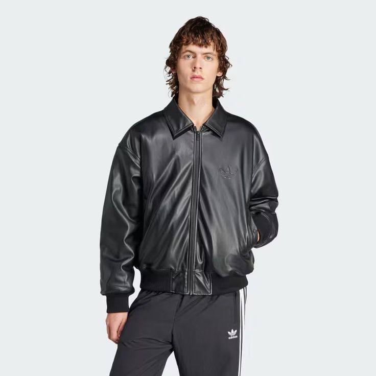 Chaqueta de cuero Adidas Originals ✨