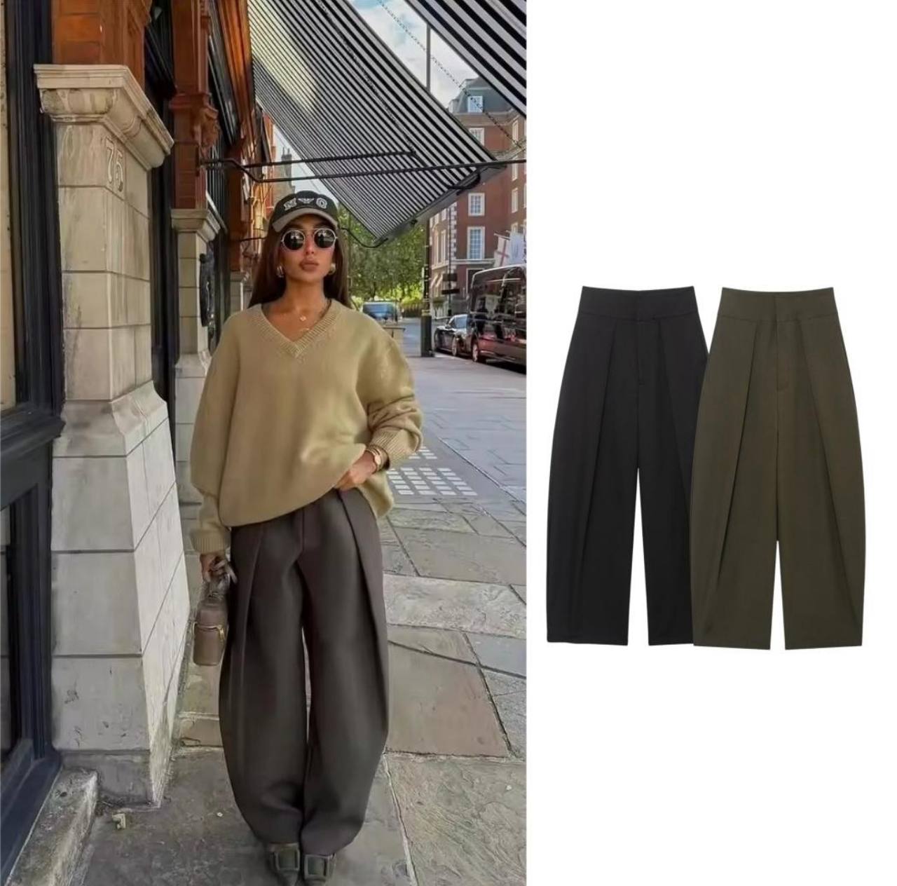 PANTALÓN LARGO BOMBACHO ZARA ✨