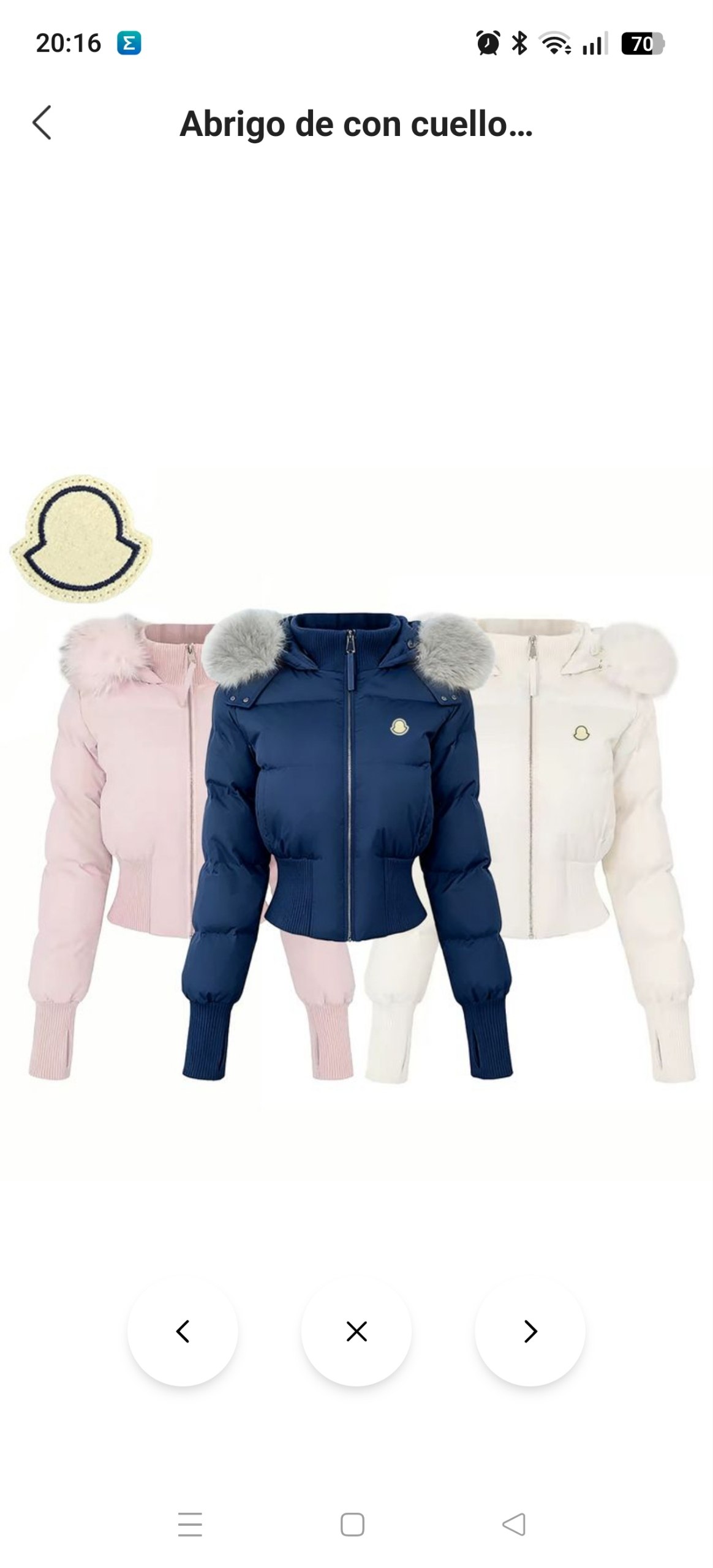 Abrigo Moncler 49.95€‼ ✨