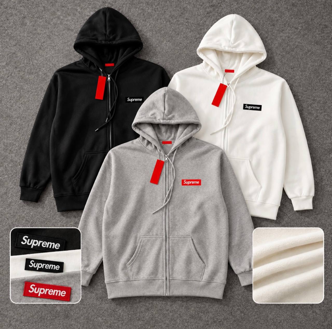 Sudadera Zip Supreme ✨