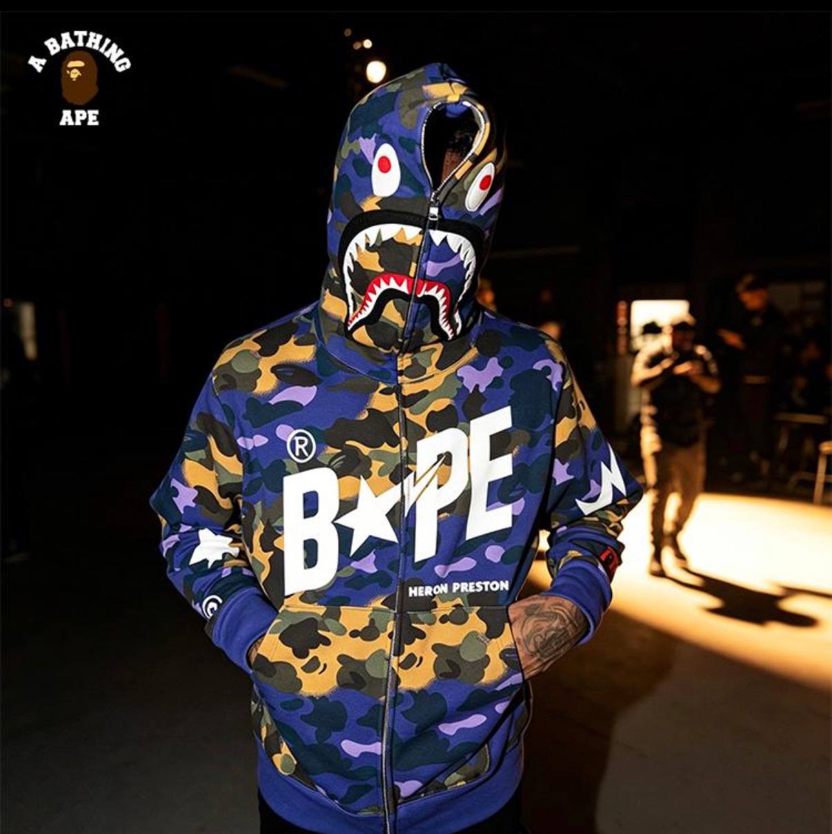 SUDADERA BAPE X HERON PRESTON ✨