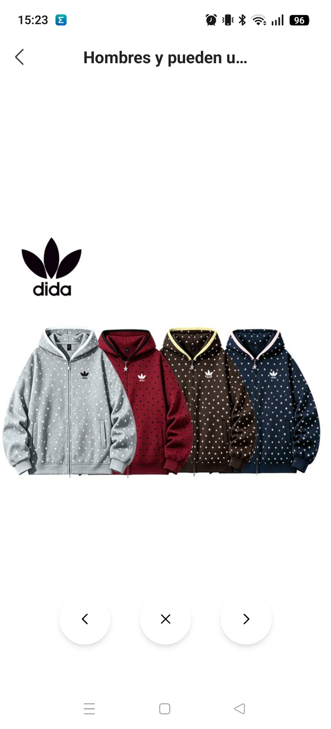 Sudadera zip Adidas 36.13€‼ ✨