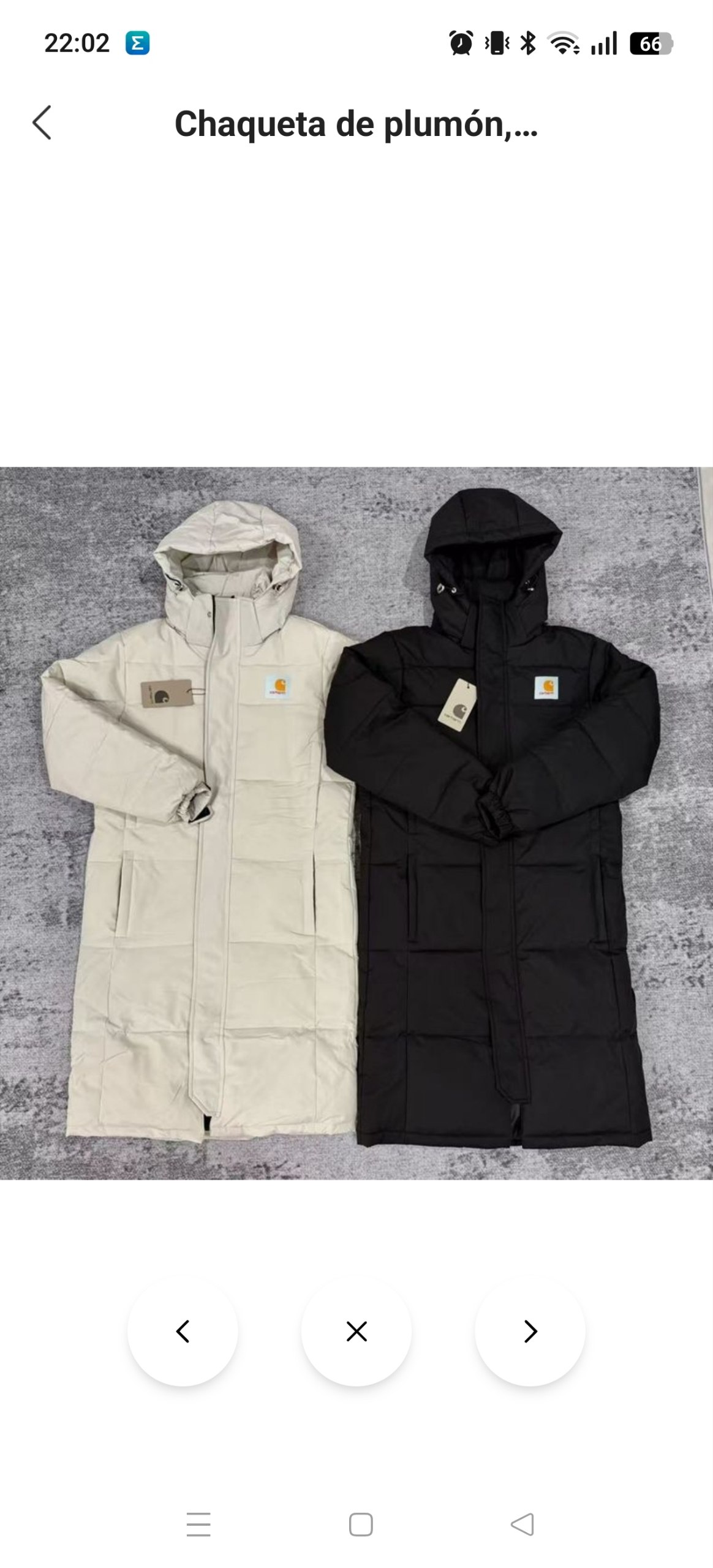 Abrigo largo plumón Carhartt 52.30€‼ ✨