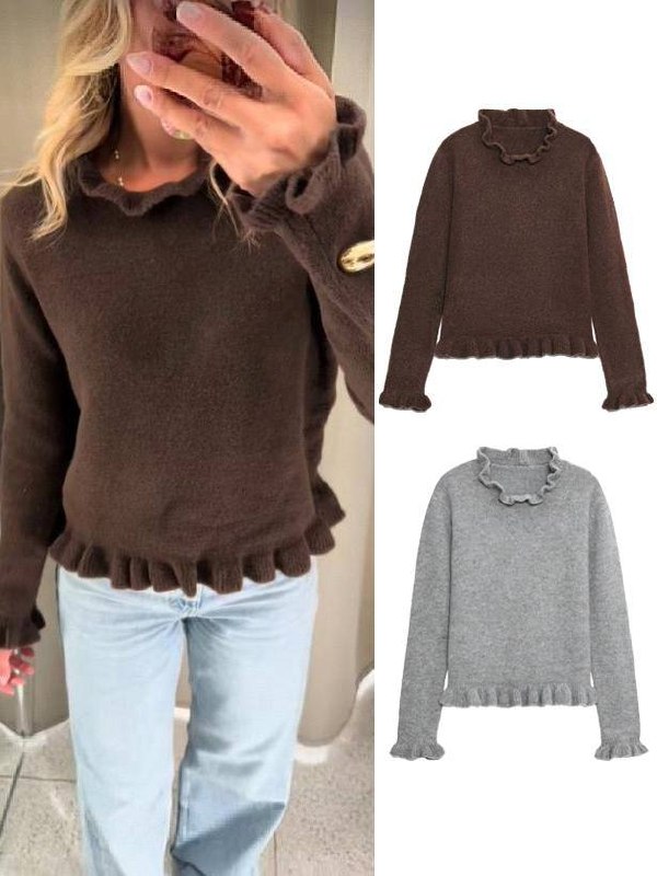 ⭐ Jersey con volantes ZARA ✨
