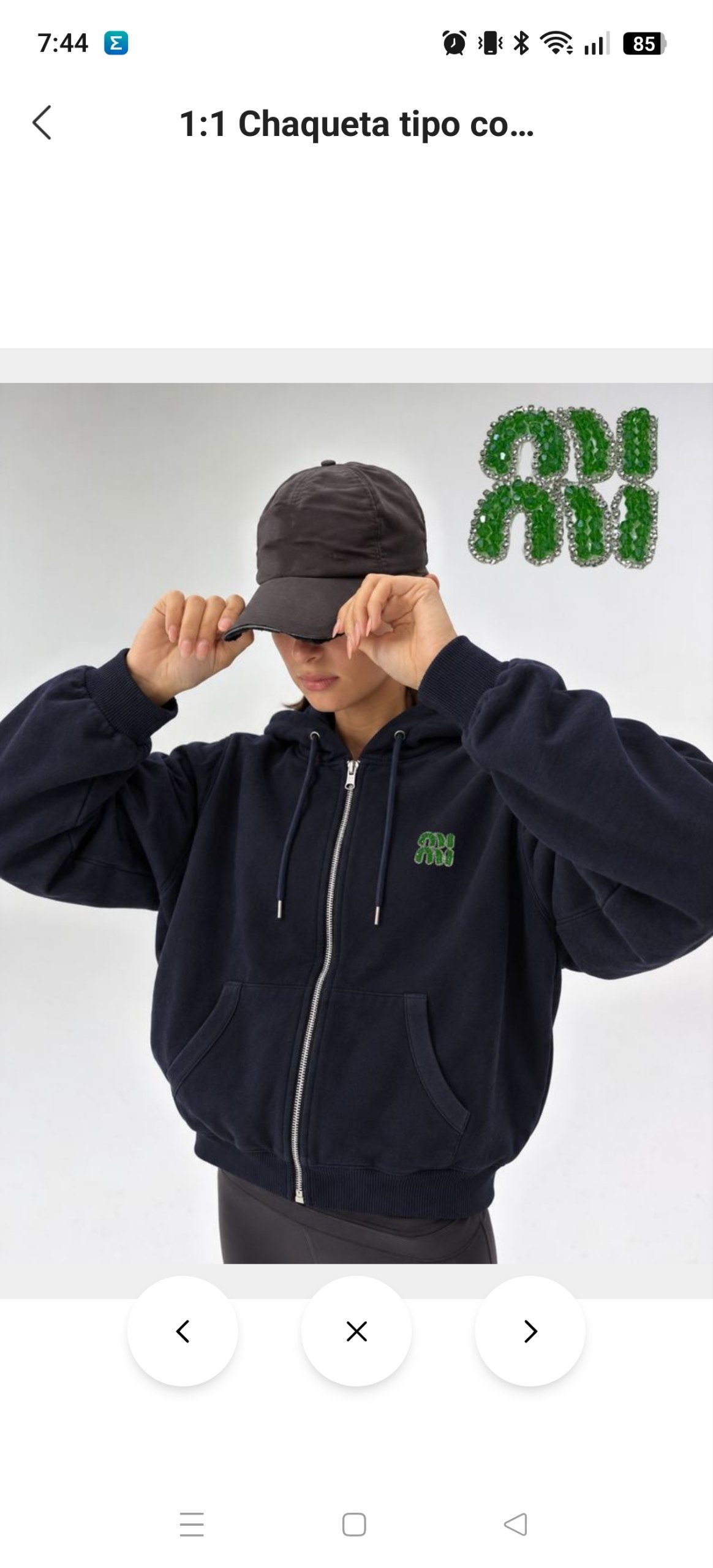 Sudadera zip Miu Miu 13.49€‼ ✨