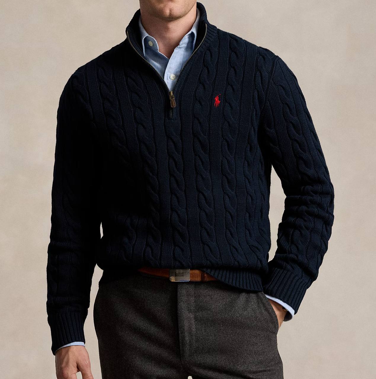 Jersey Quarter Zip Ralph Lauren👕 ✨