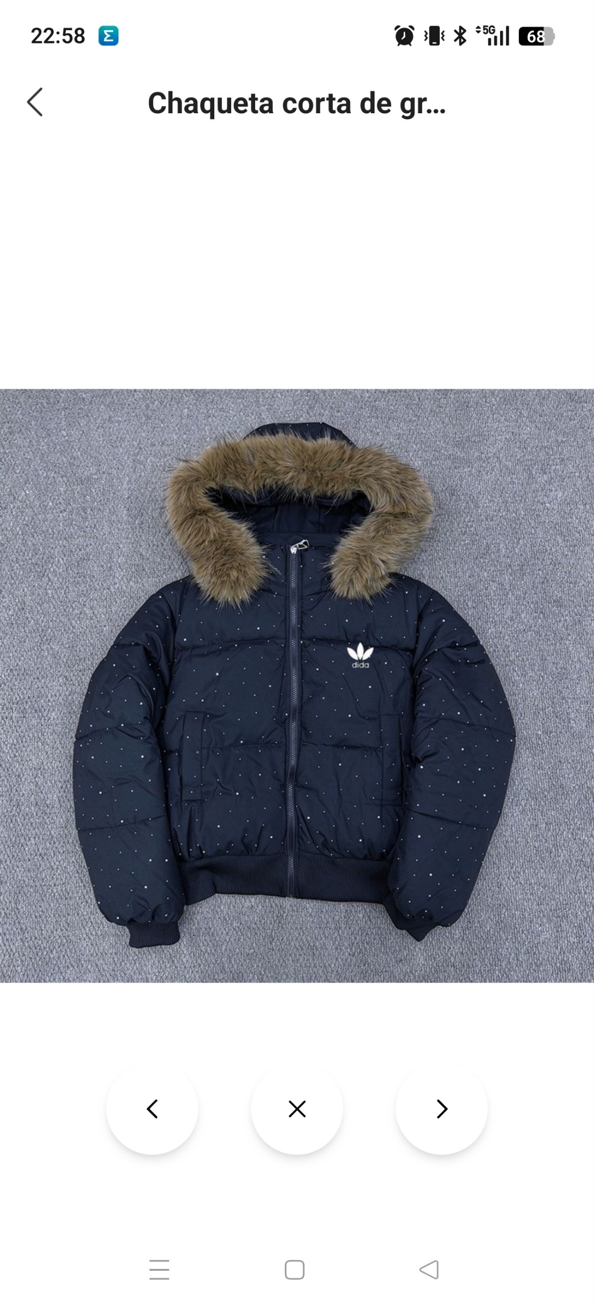Abrigo corto Adidas 31.54€‼ ✨