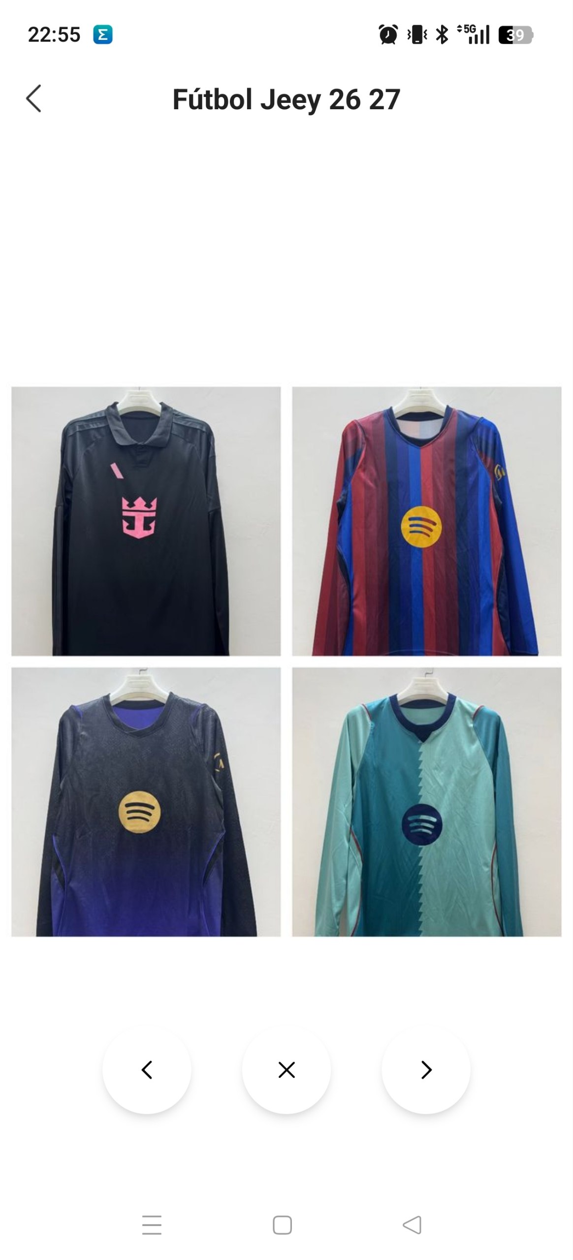 Camisetas fútbol manga larga FC Barcelona e Inter Miami 14.69€‼ ✨