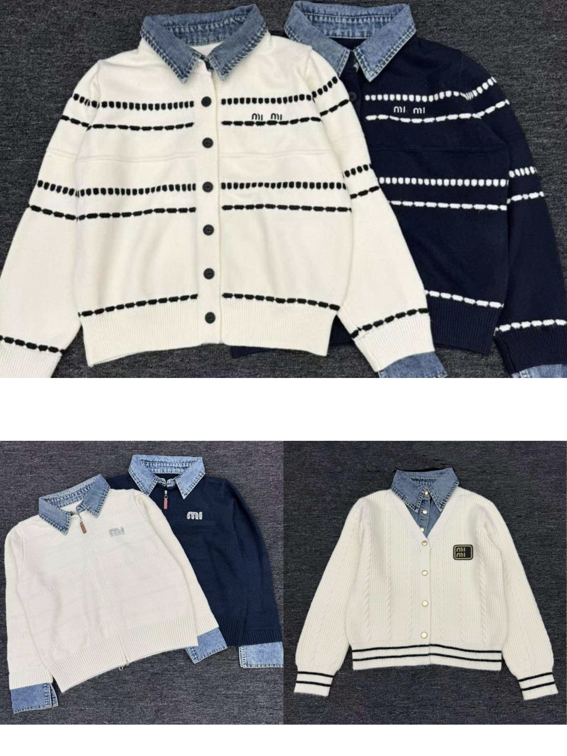 Cárdigan con falsa camisa Miu Miu 32.12€‼ ✨