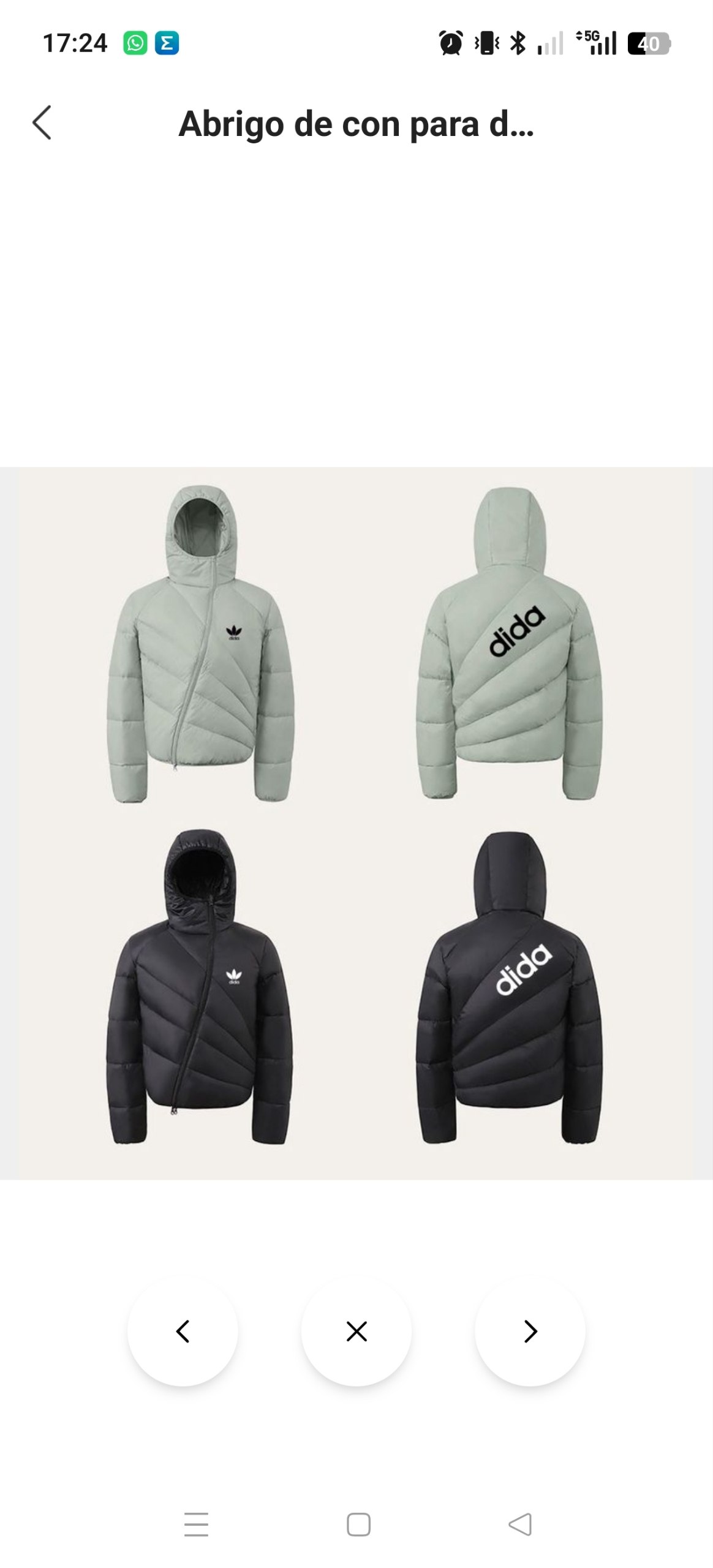 Abrigo Adidas 48.30€‼ ✨