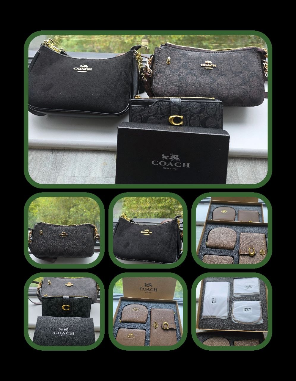 Coach wallet sets 4 option ✨