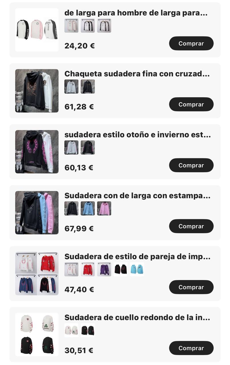 Camiseta y sudadera Chrome Hearts ✨