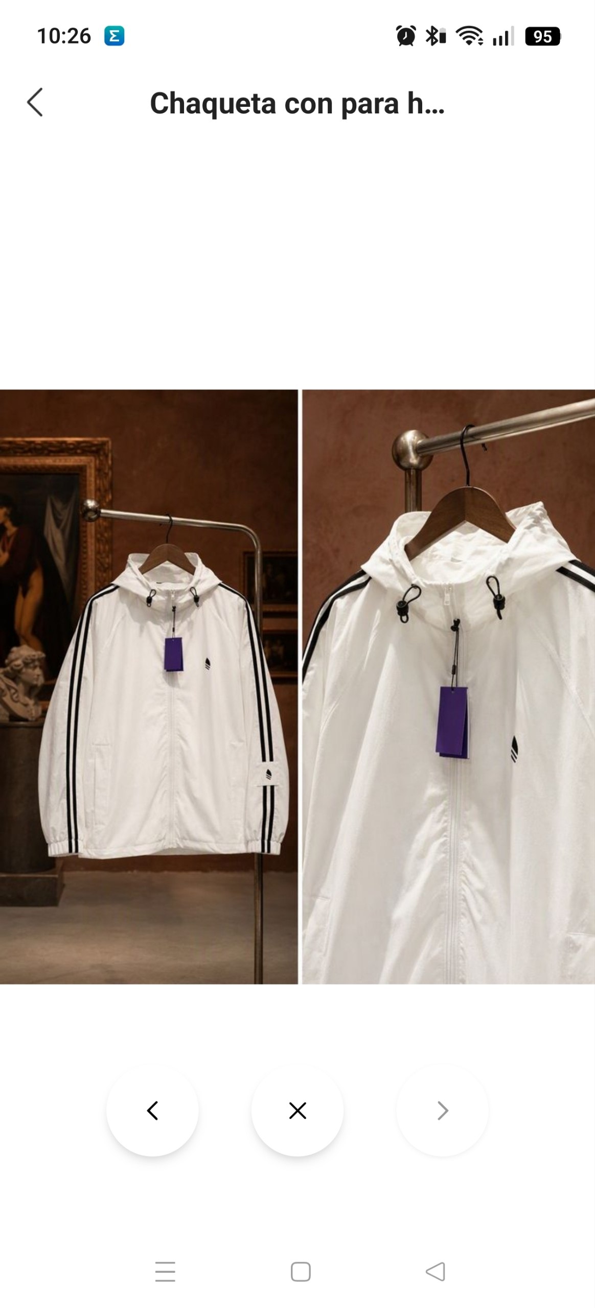 Chaqueta cortavientos Adidas 26.17€‼ ✨