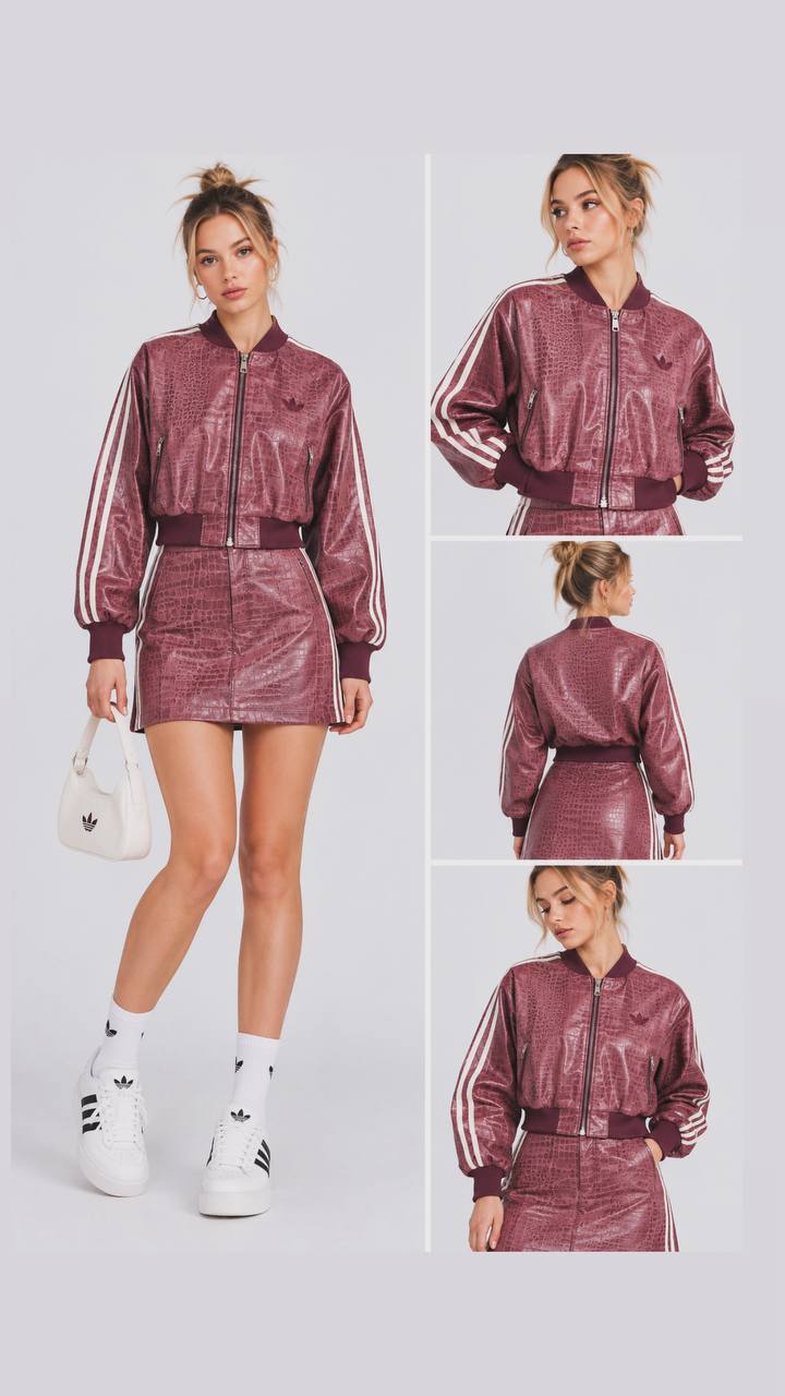 Adidas croc skin skirt set ✨