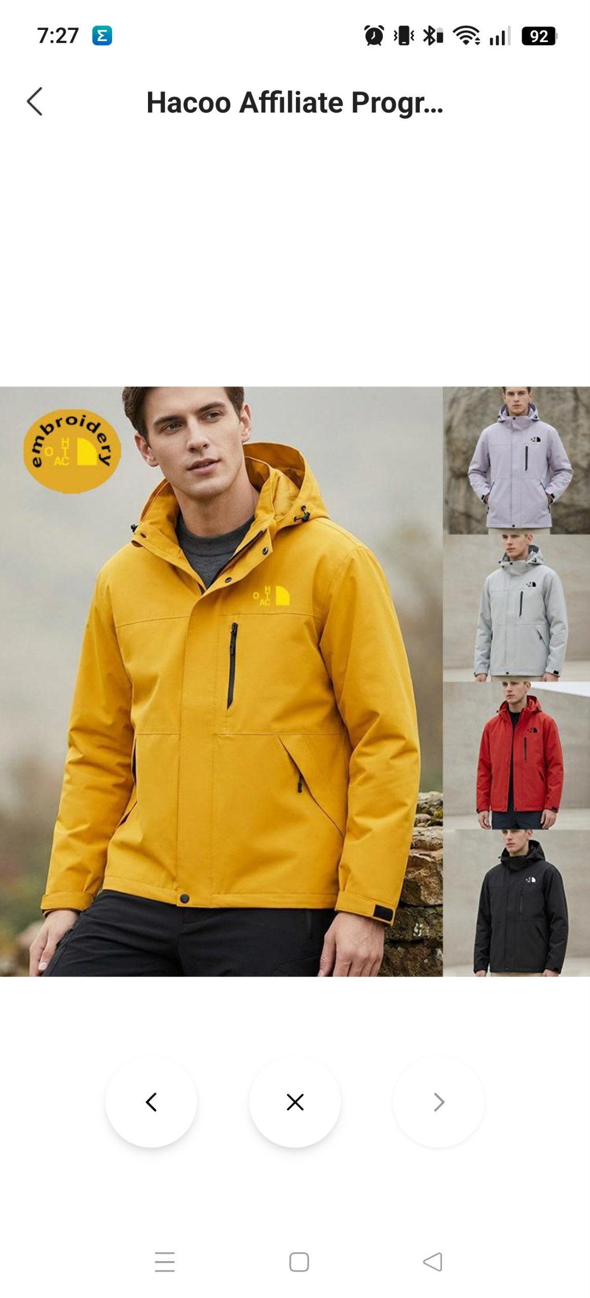Chaqueta bordada The North Face 34.79€‼ ✨