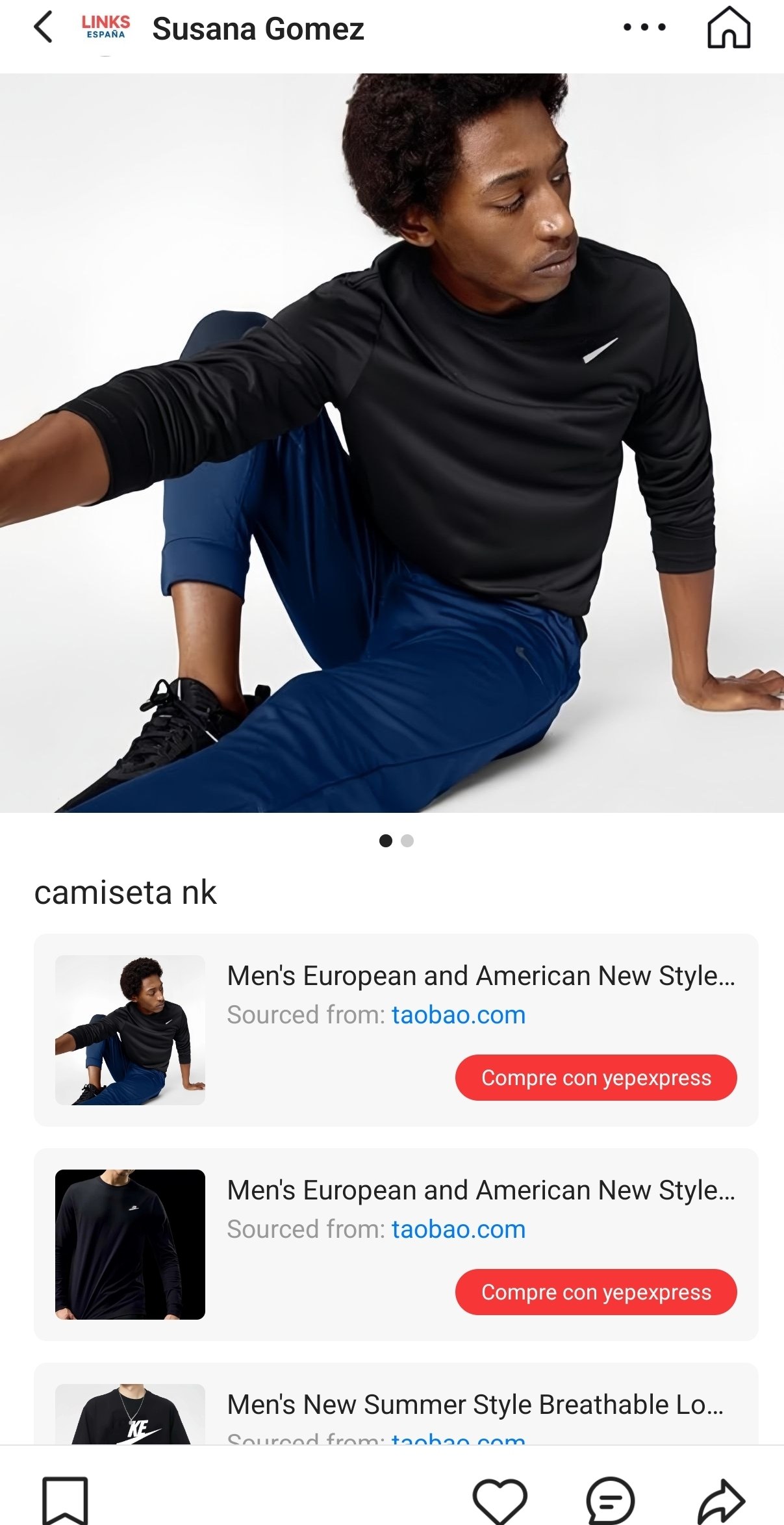 Lista camiseta hombre Nike ✨