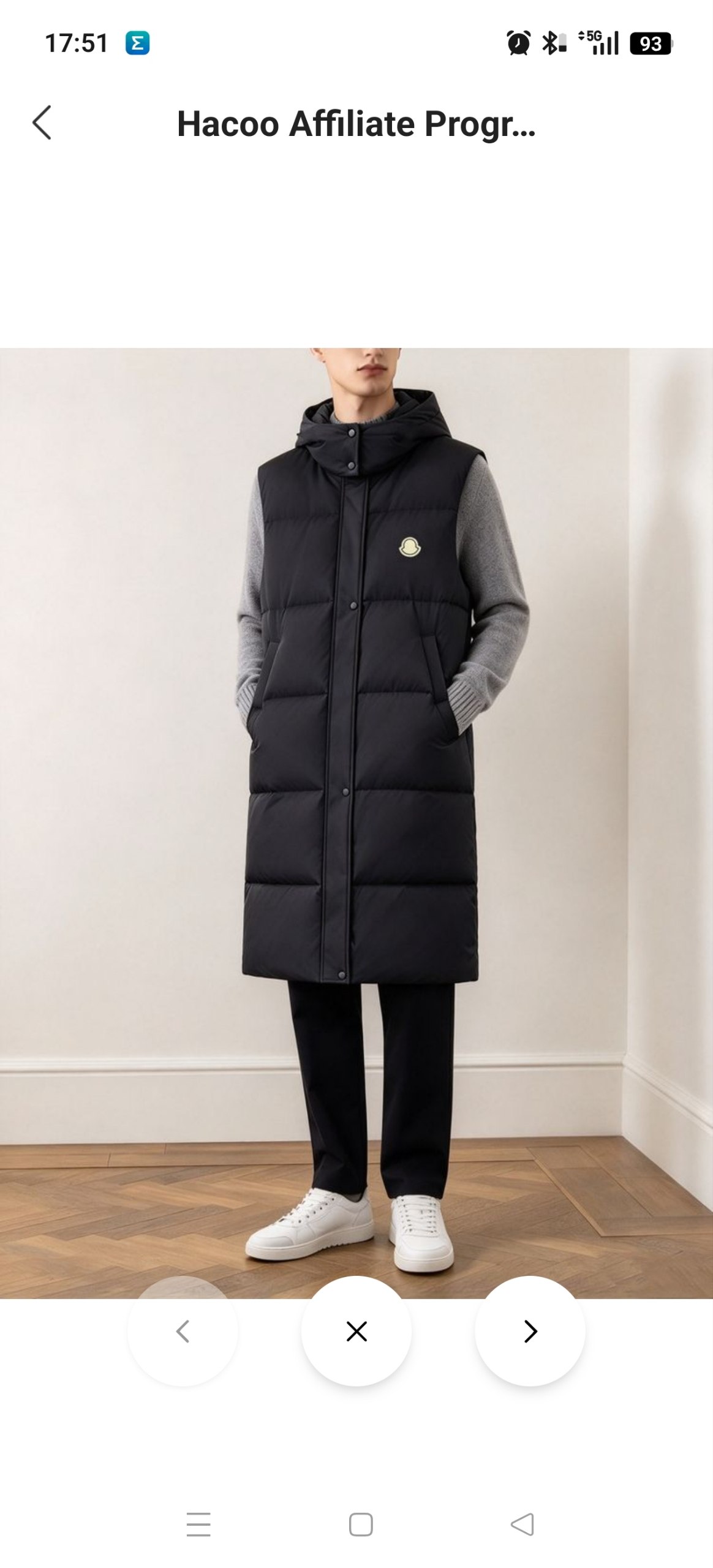 Chaleco largo Moncler 58.05€‼ ✨