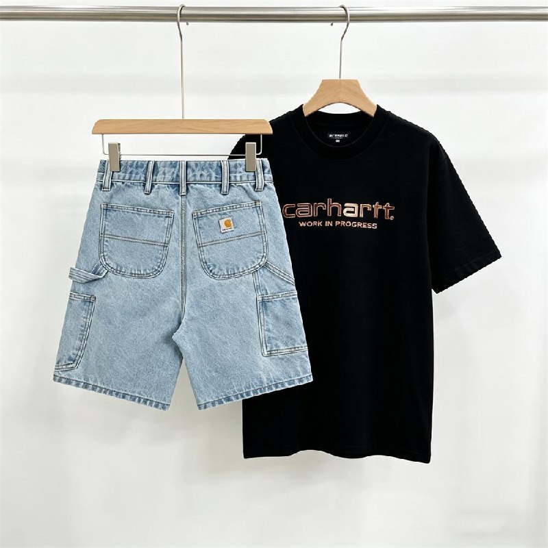 💥 Conjunto T-shirt + Calção Ganga Carhartt ✨