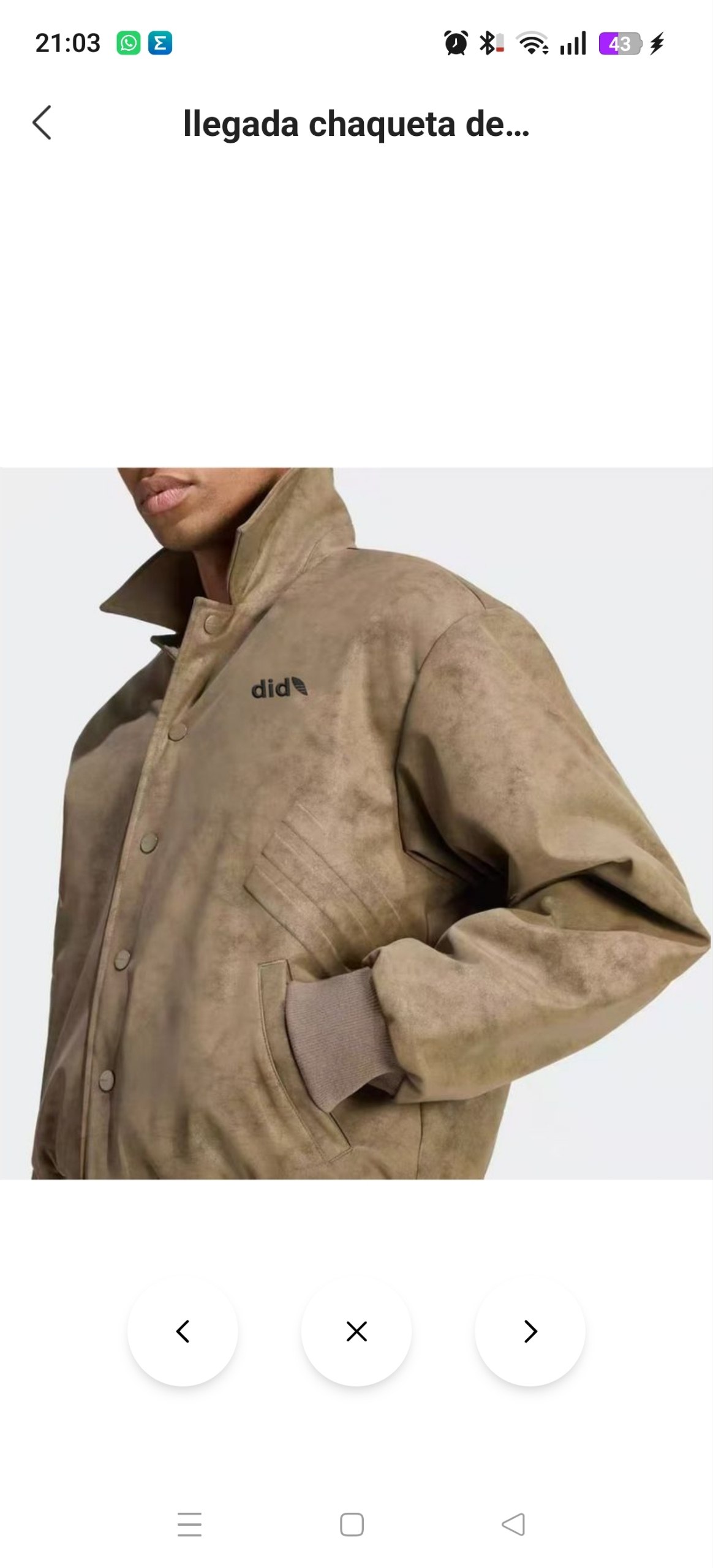 Chaqueta Adidas piel 59.14€‼ ✨