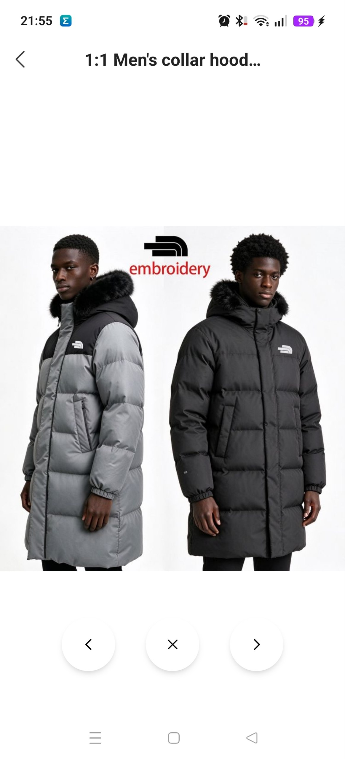 Abrigo largo bordado The North Face 50.39€‼ ✨