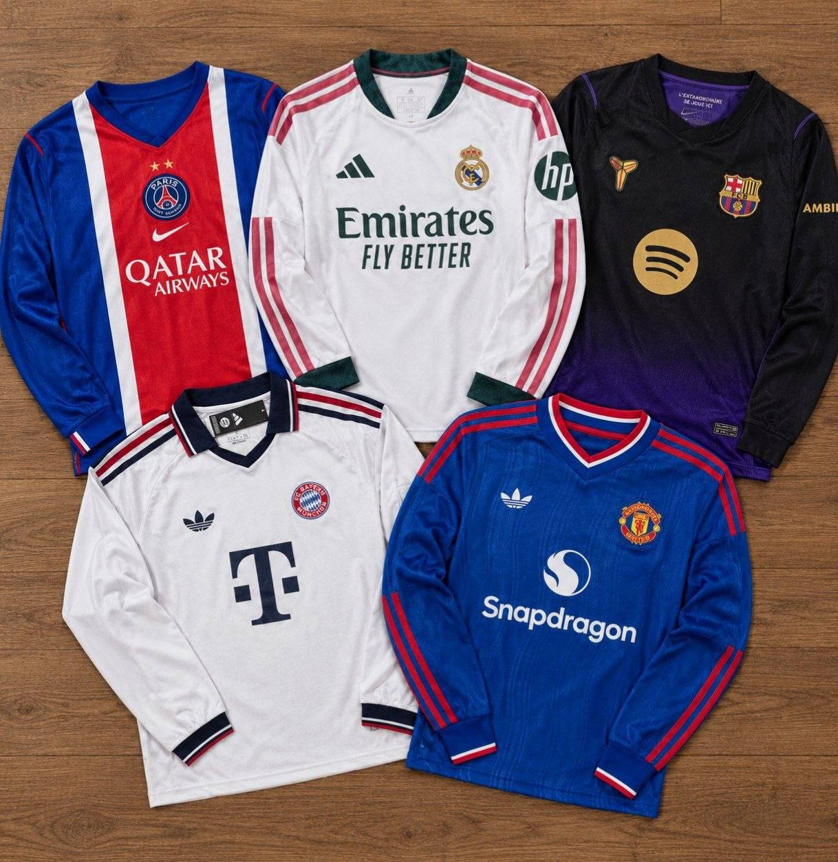 Camisetas fútbol manga larga ⭐ ✨